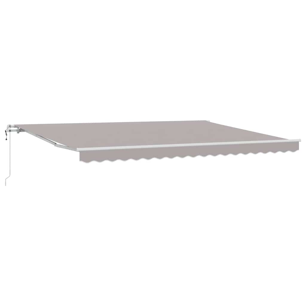 Tenda retrattile Grigio Chiaro 450 × 300 cm Tessuto e Alluminio