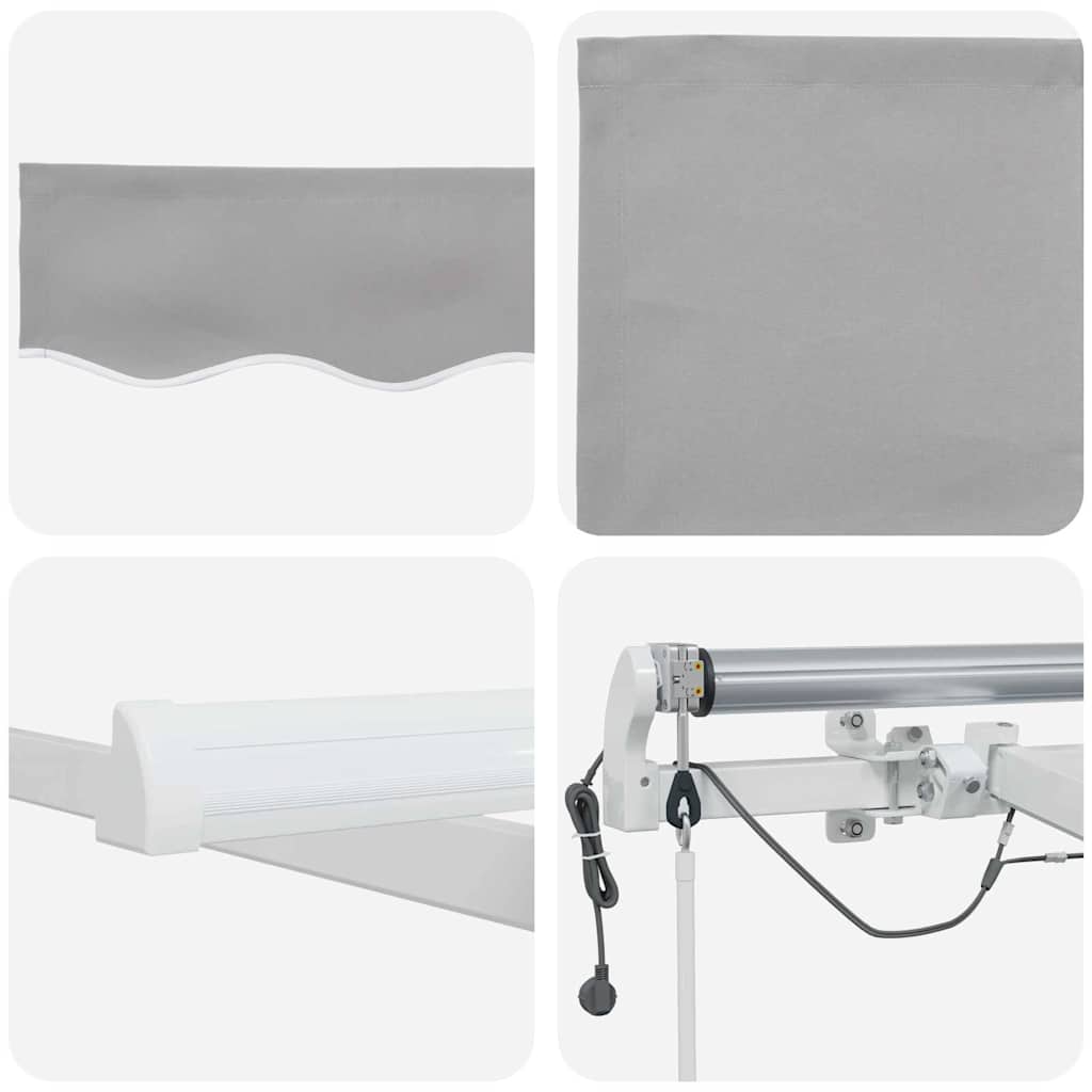 Tenda retrattile Grigio Chiaro 450 × 300 cm Poliestere