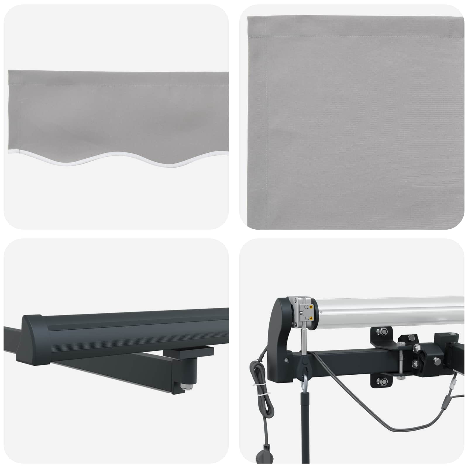 Tenda retrattile Grigio Chiaro 450 × 300 cm Poliestere