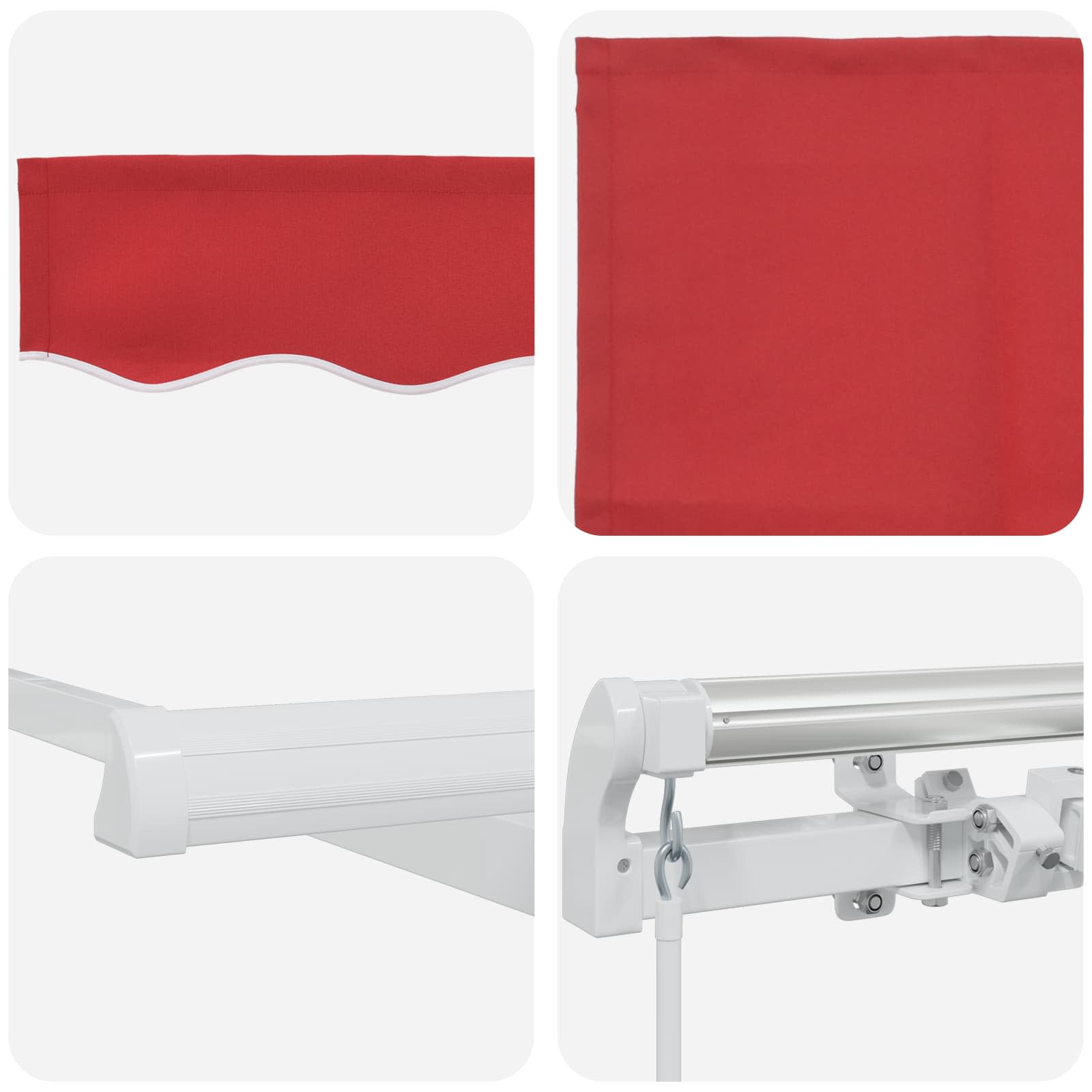 Tenda retrattile Rosso 450 x 300 x 165 cm