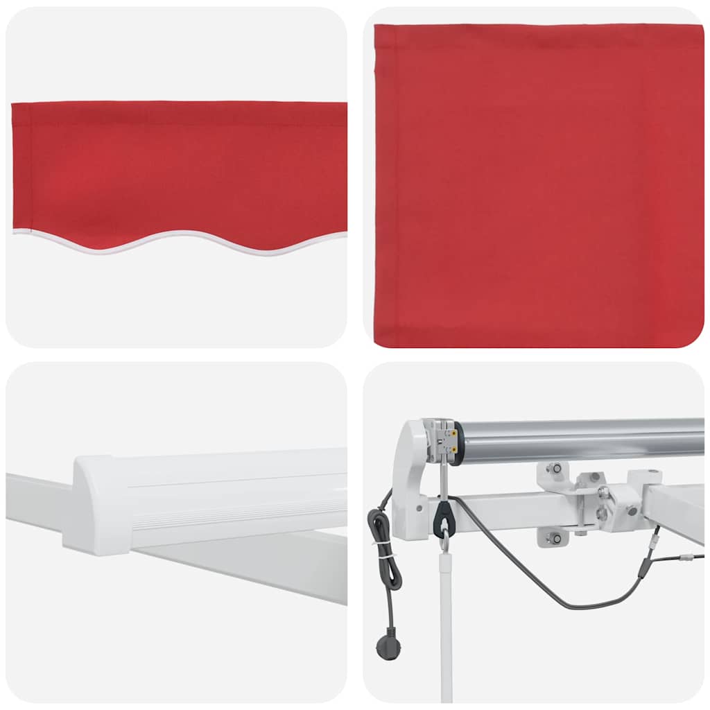 Tenda retrattile Rosso 450 × 300 cm Poliestere