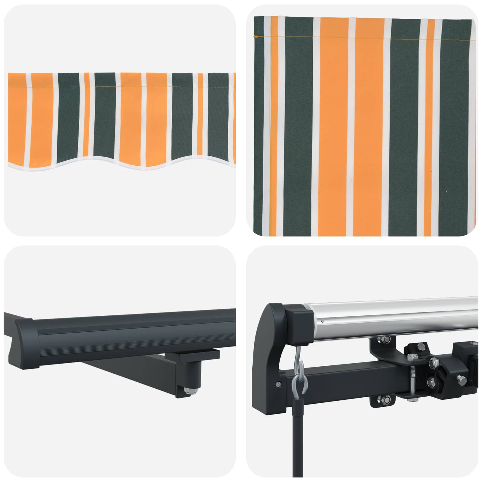 Tenda retrattile Verde e giallo 450 × 300 cm