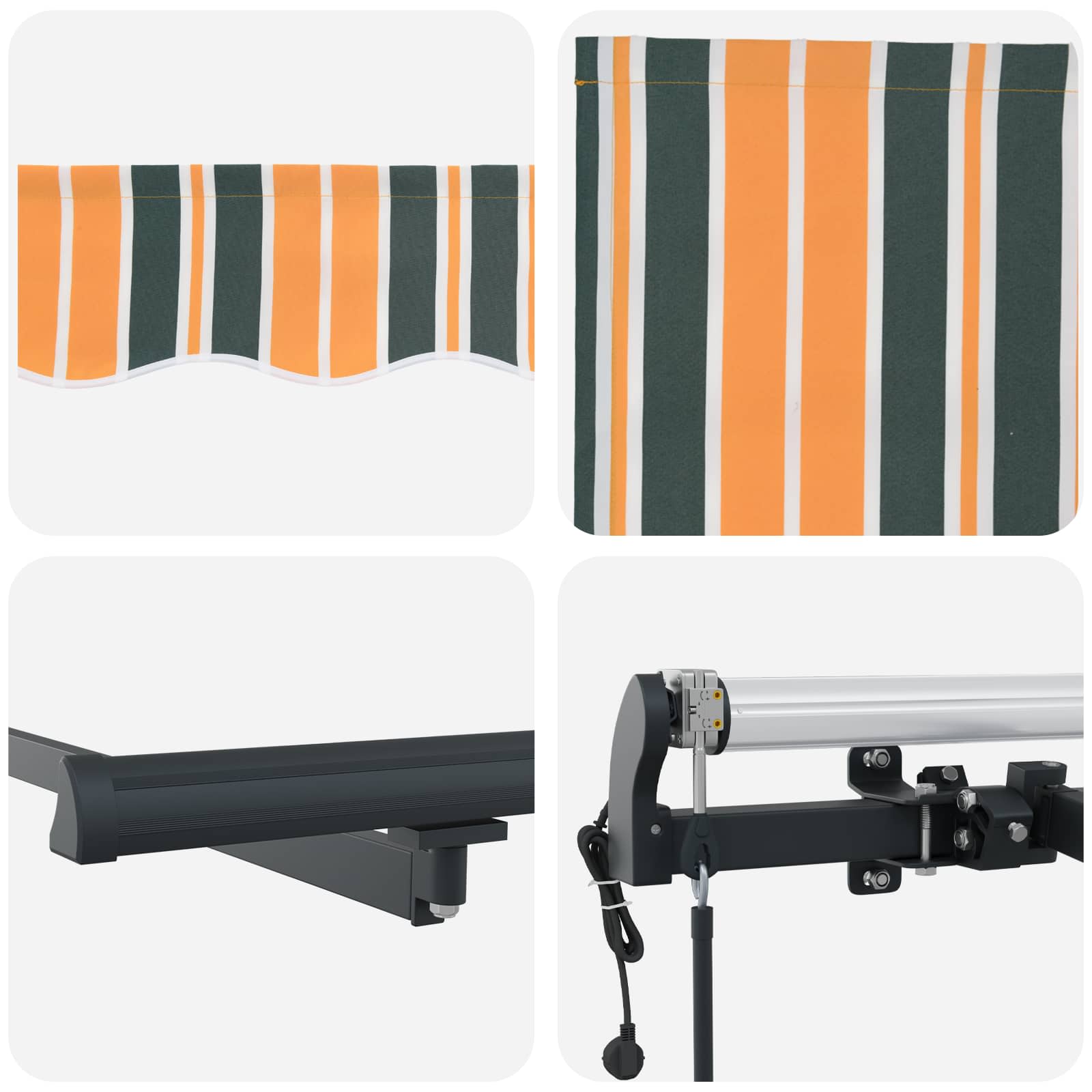 Tenda retrattile Verde e giallo 450 × 300 cm