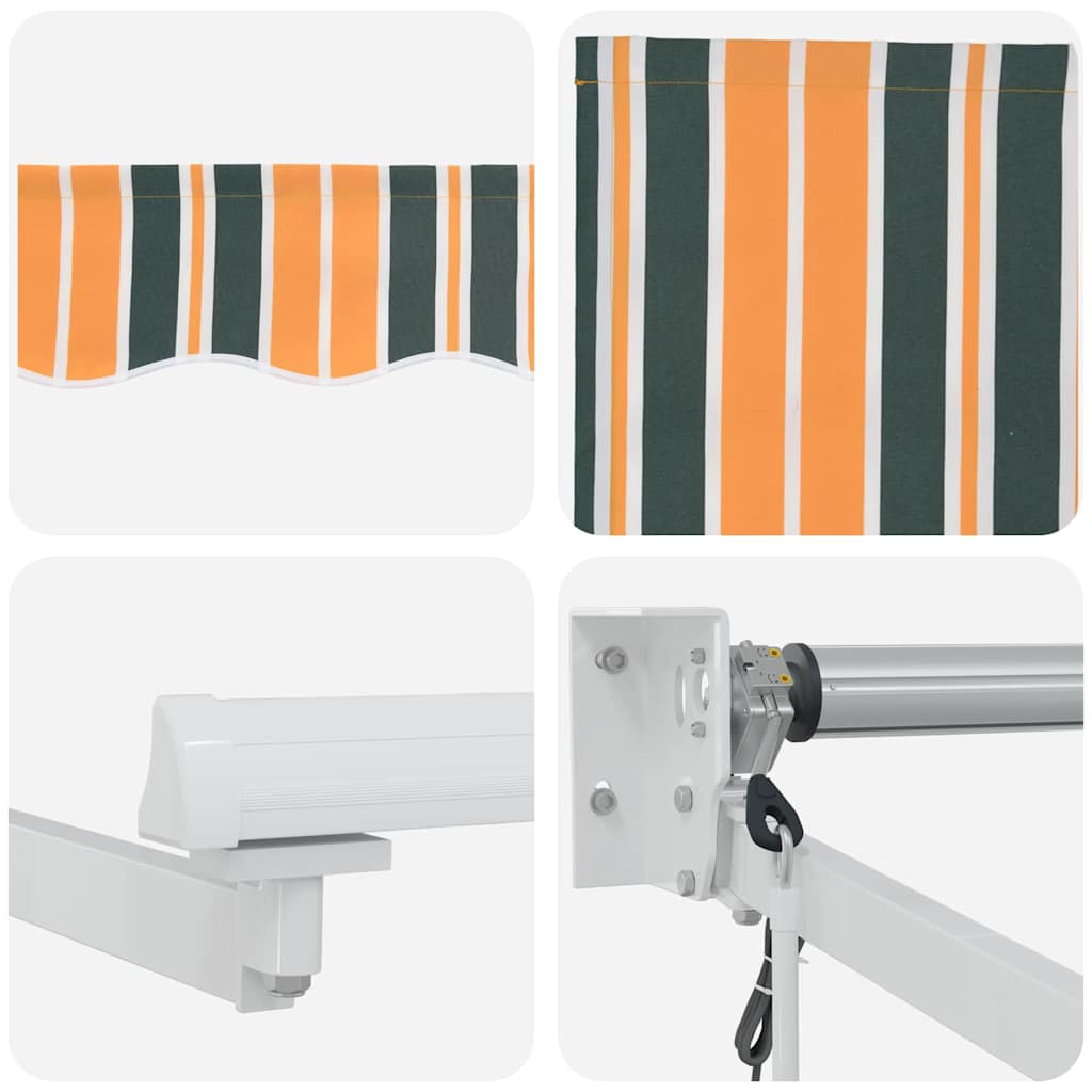 Tenda retrattile Verde e Giallo 450 x 300 x 165 cm