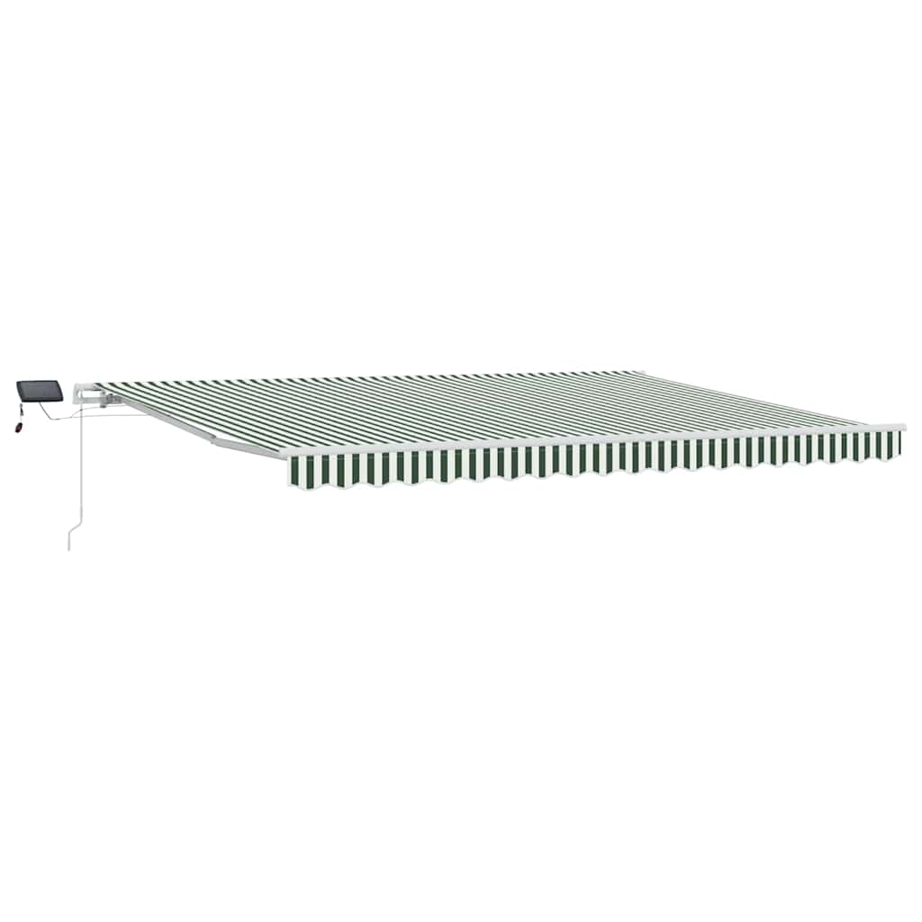 Tenda retrattile Verde e Bianco 450 × 300 cm