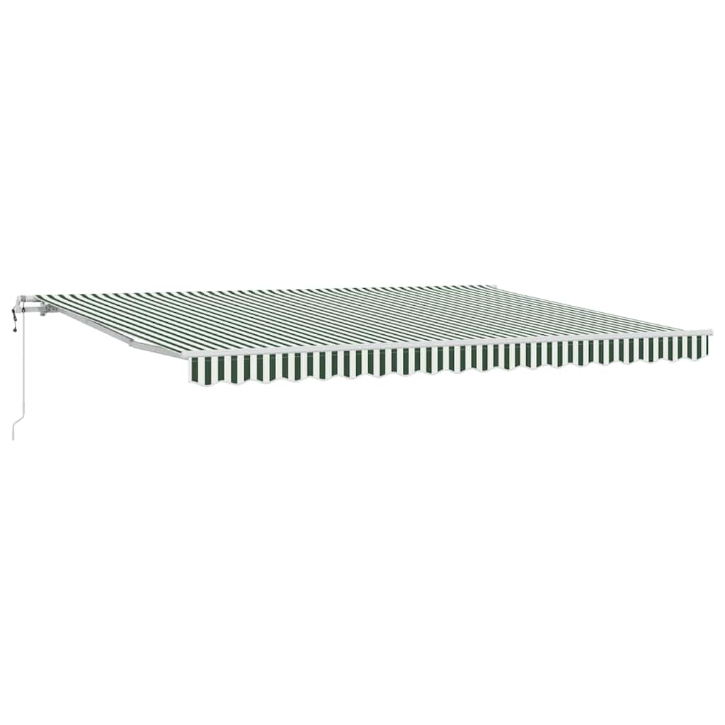Tenda retrattile Verde e Bianco 450 × 300 cm