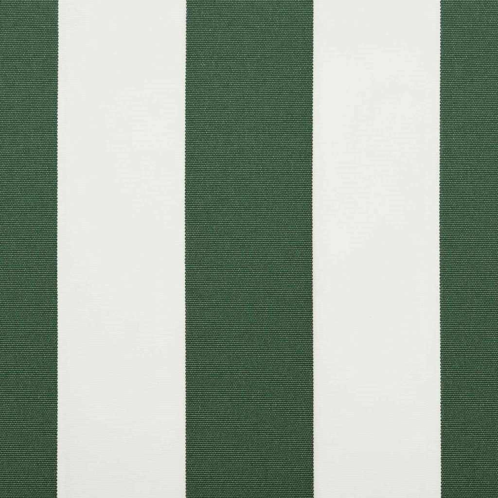 Tenda retrattile Verde e Bianco 450 × 300 cm Poliestere