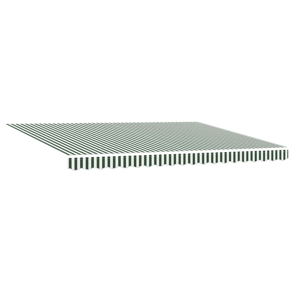 Tenda retrattile Verde e Bianco 450 × 300 cm Poliestere
