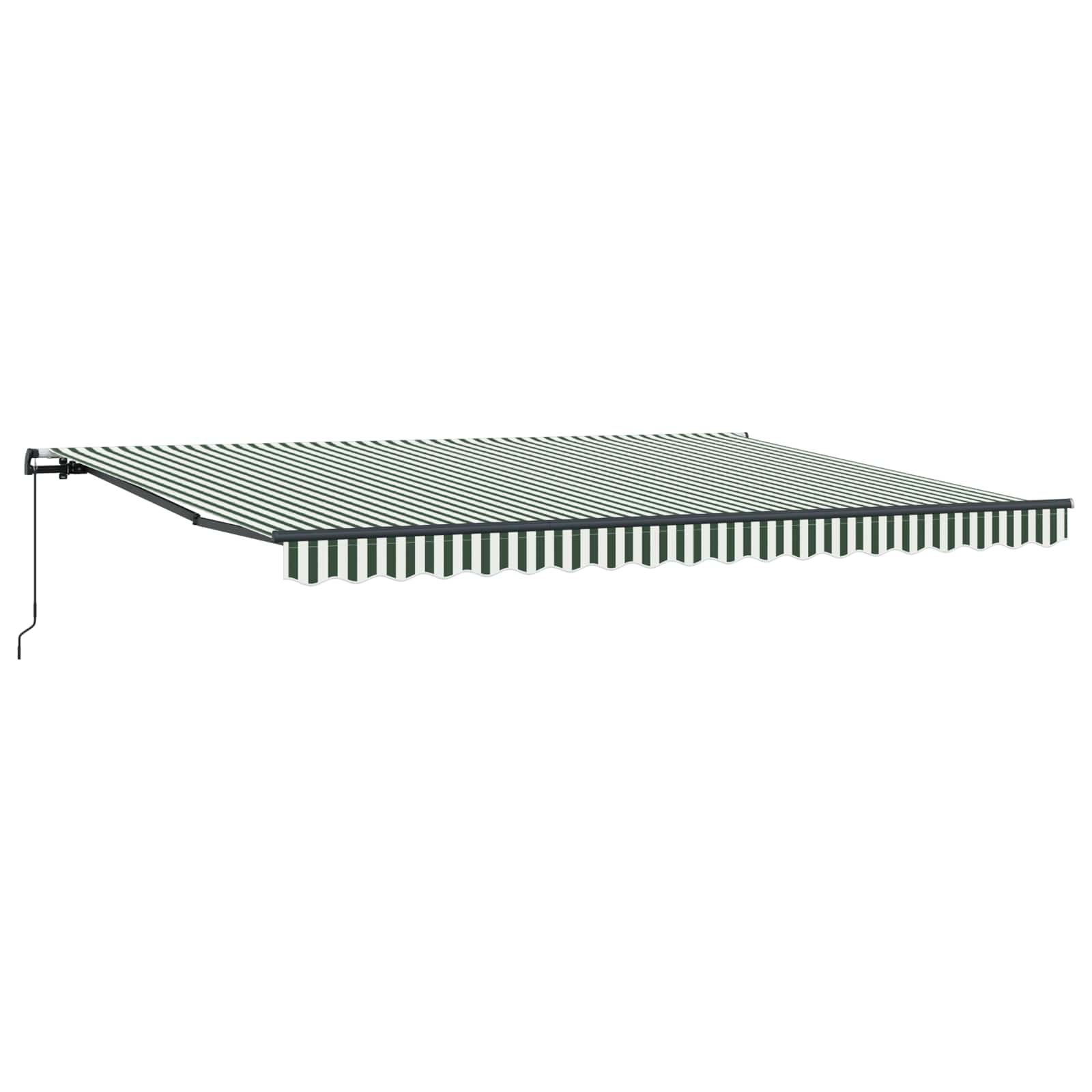 Tenda retrattile Verde e Bianco 450 × 300 cm