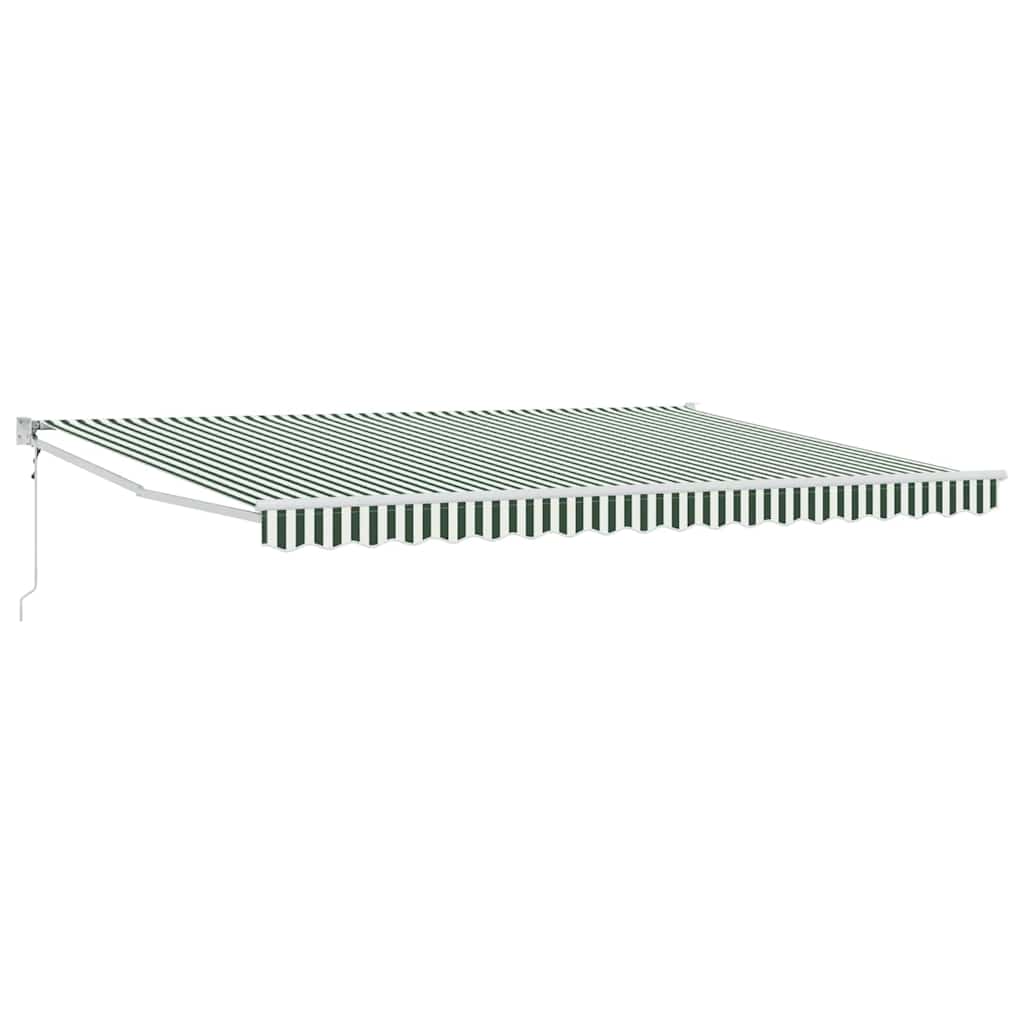 Tenda retrattile Verde e Bianco 450 x 300 x 165 cm