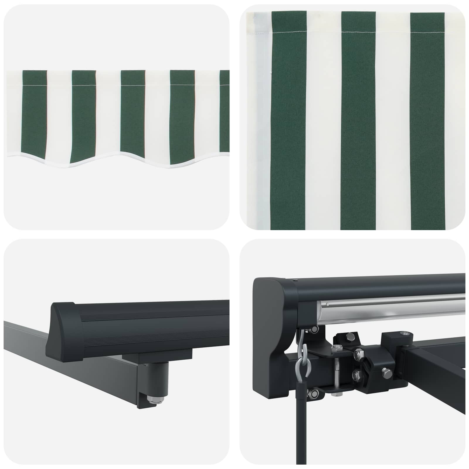 Struttura della tenda Verde e Bianco 450 × 300 cm