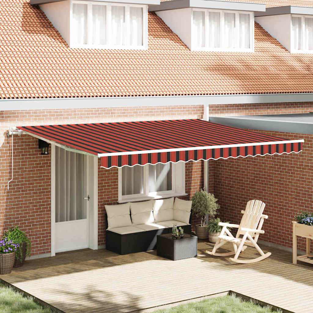 Tenda retrattile arancione e marrone 450 × 350 cm