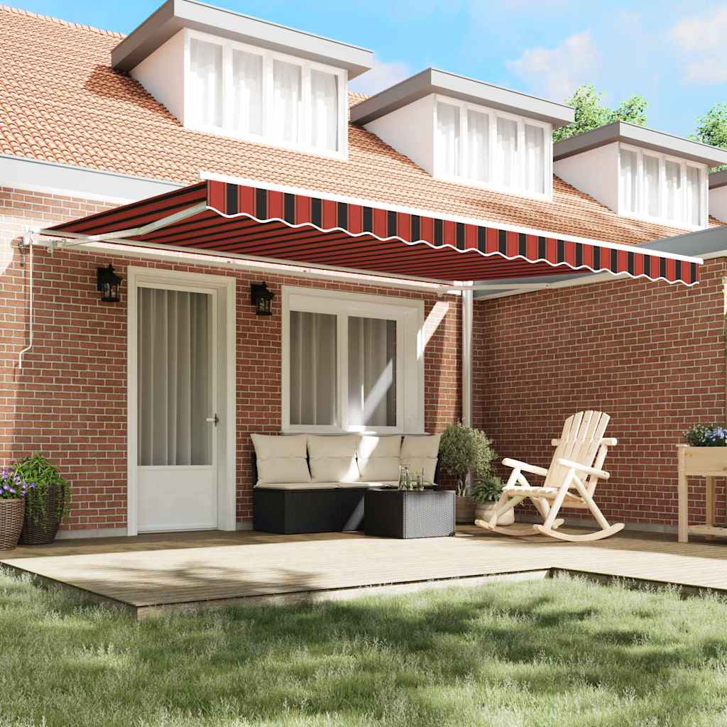 Tenda retrattile arancione e marrone 450 × 350 cm