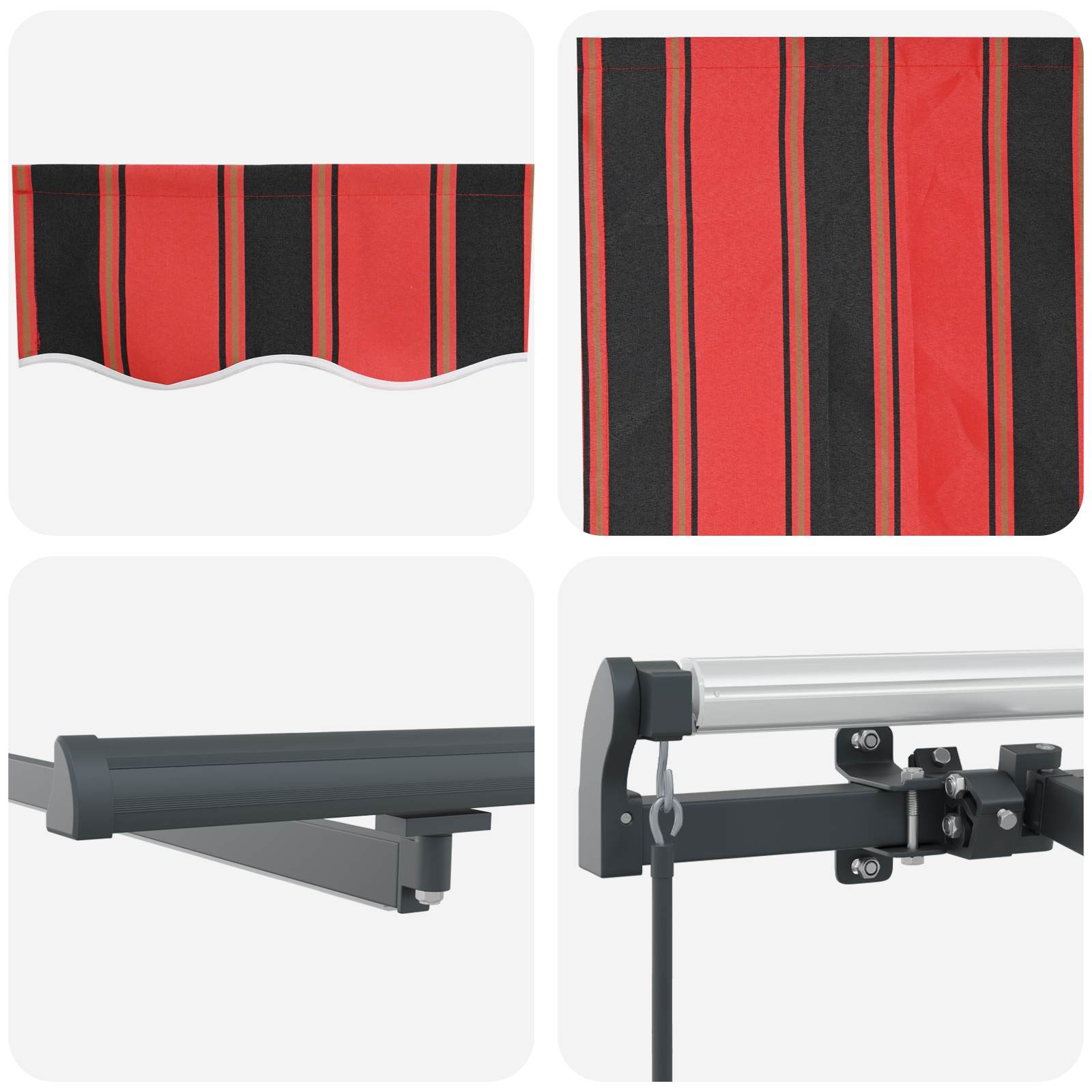 Tenda retrattile arancione e marrone 450 × 350 cm