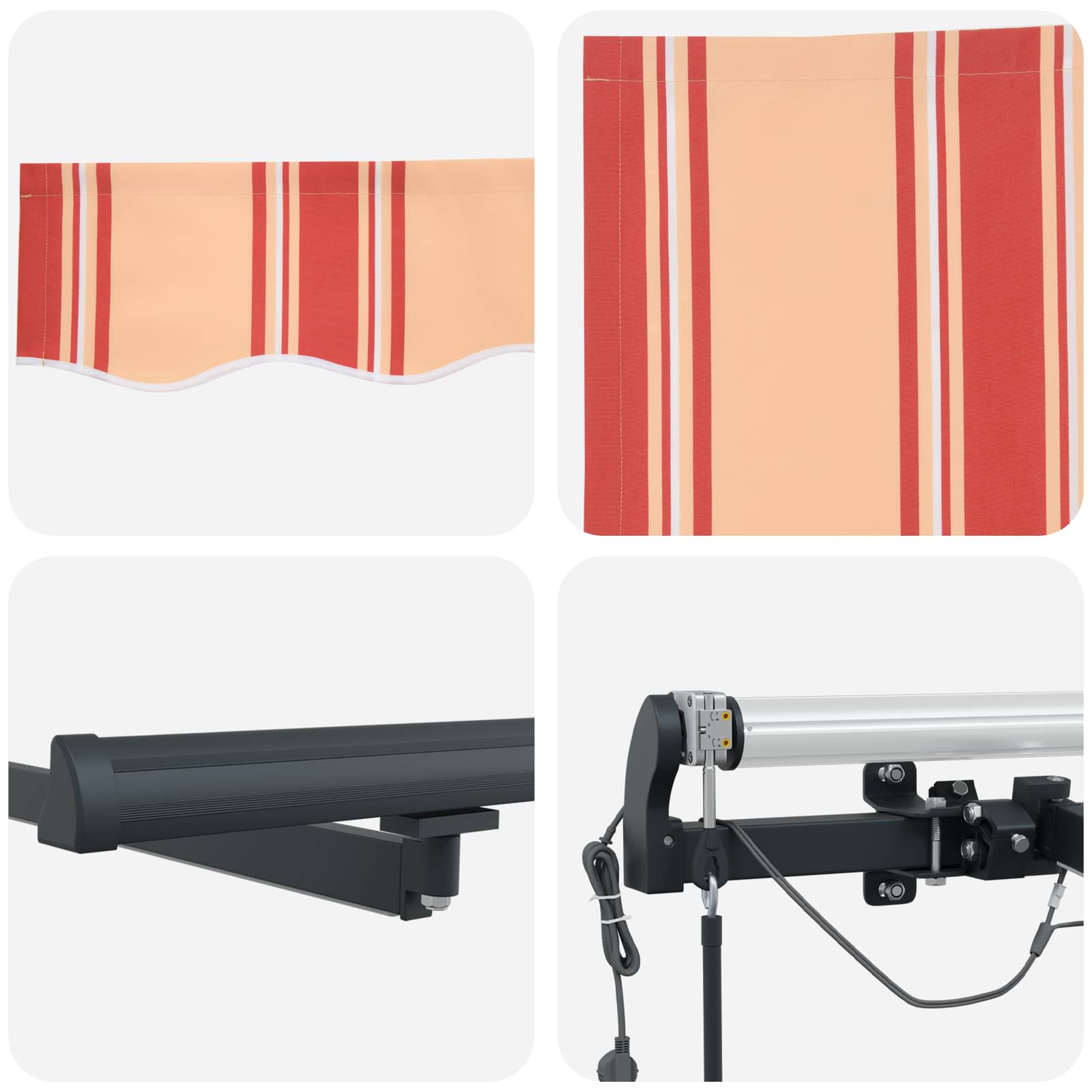 Tenda retrattile Giallo e Arancione 450 × 350 cm Poliestere