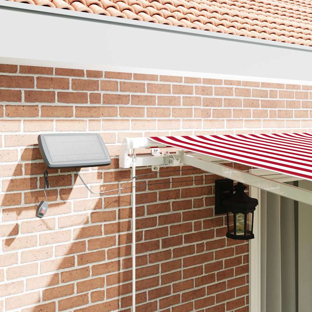 Tenda retrattile Rosso e Bianco 450 × 350 cm