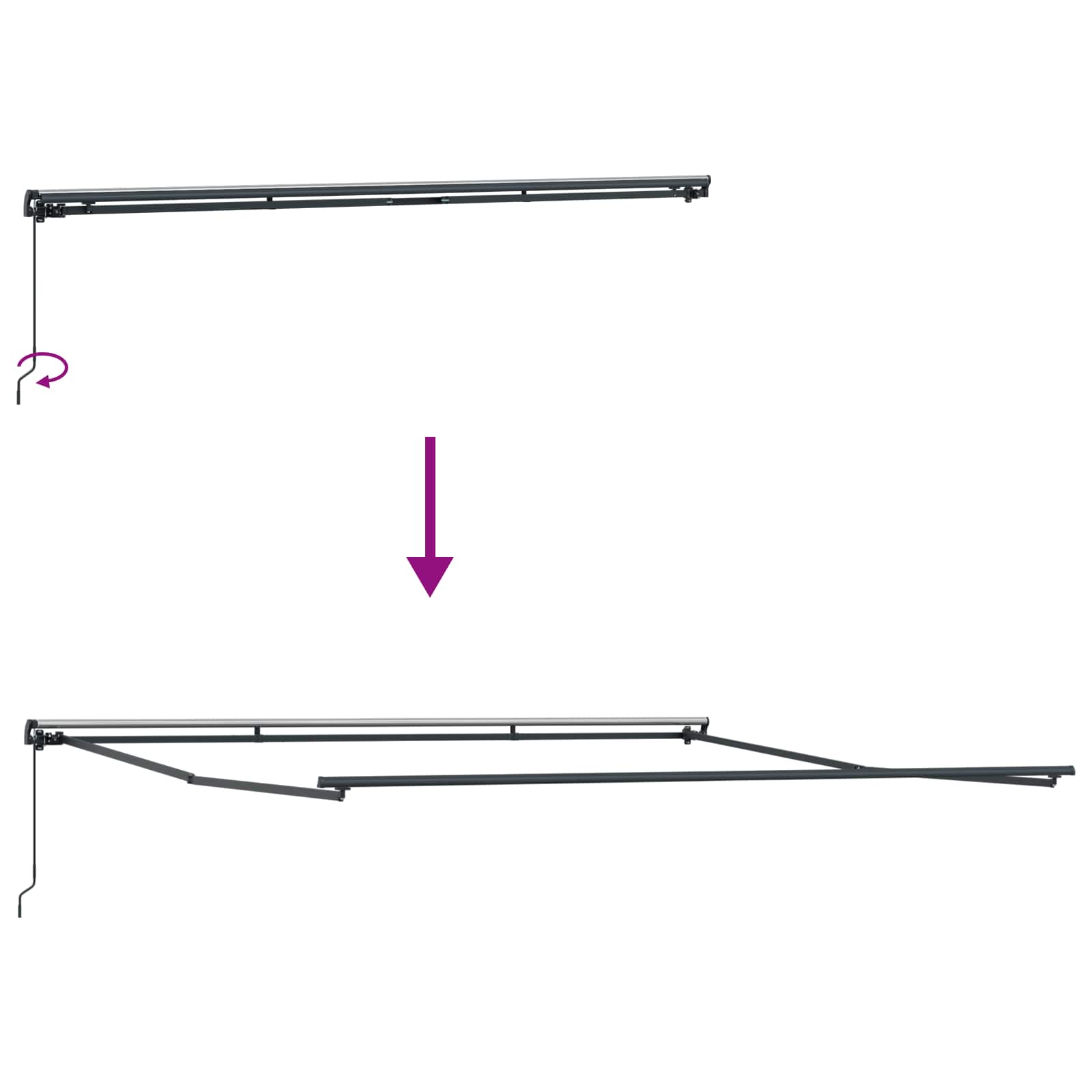 Tenda retrattile Multicolore 450 × 350 cm