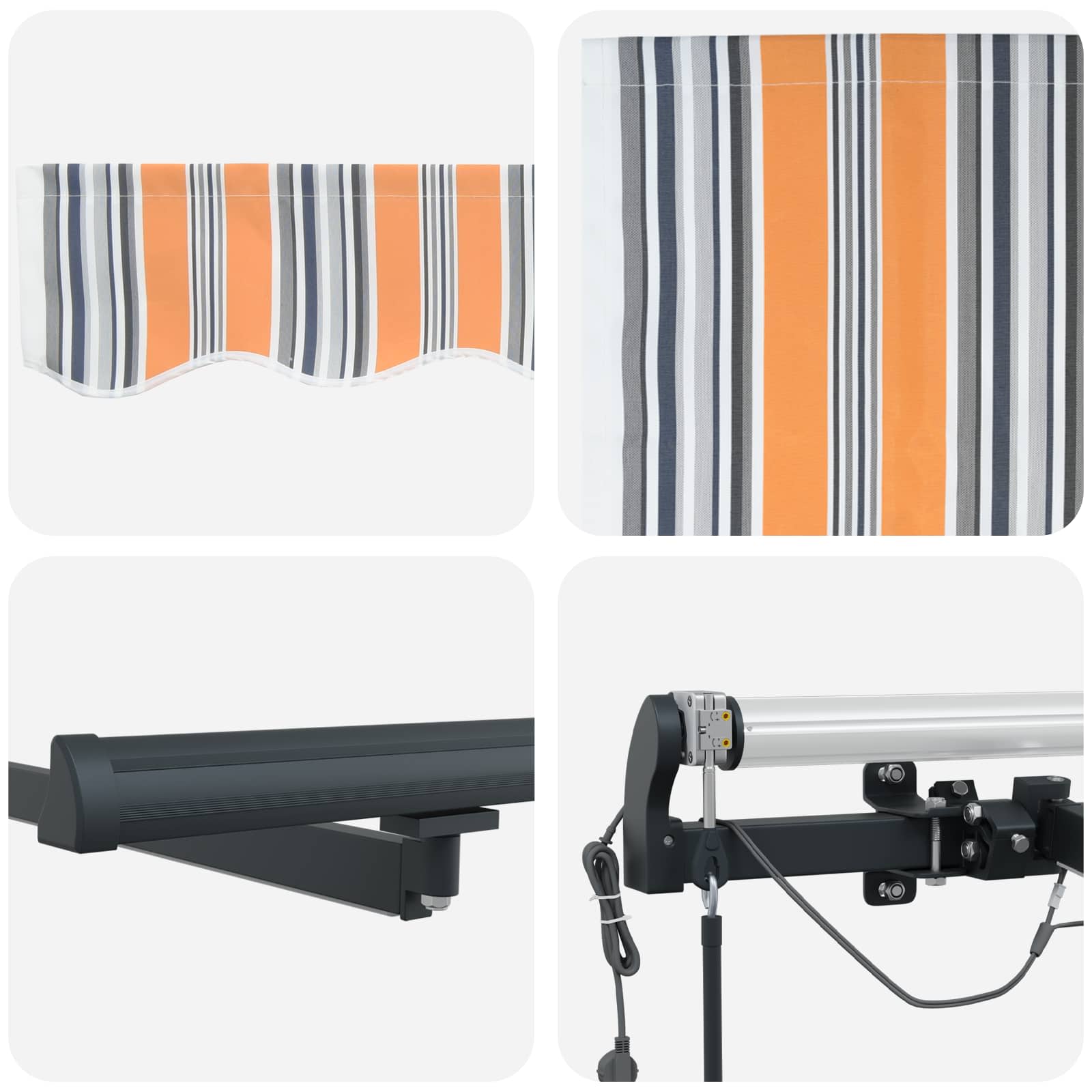 Tenda retrattile Multicolore 450 × 350 cm Poliestere