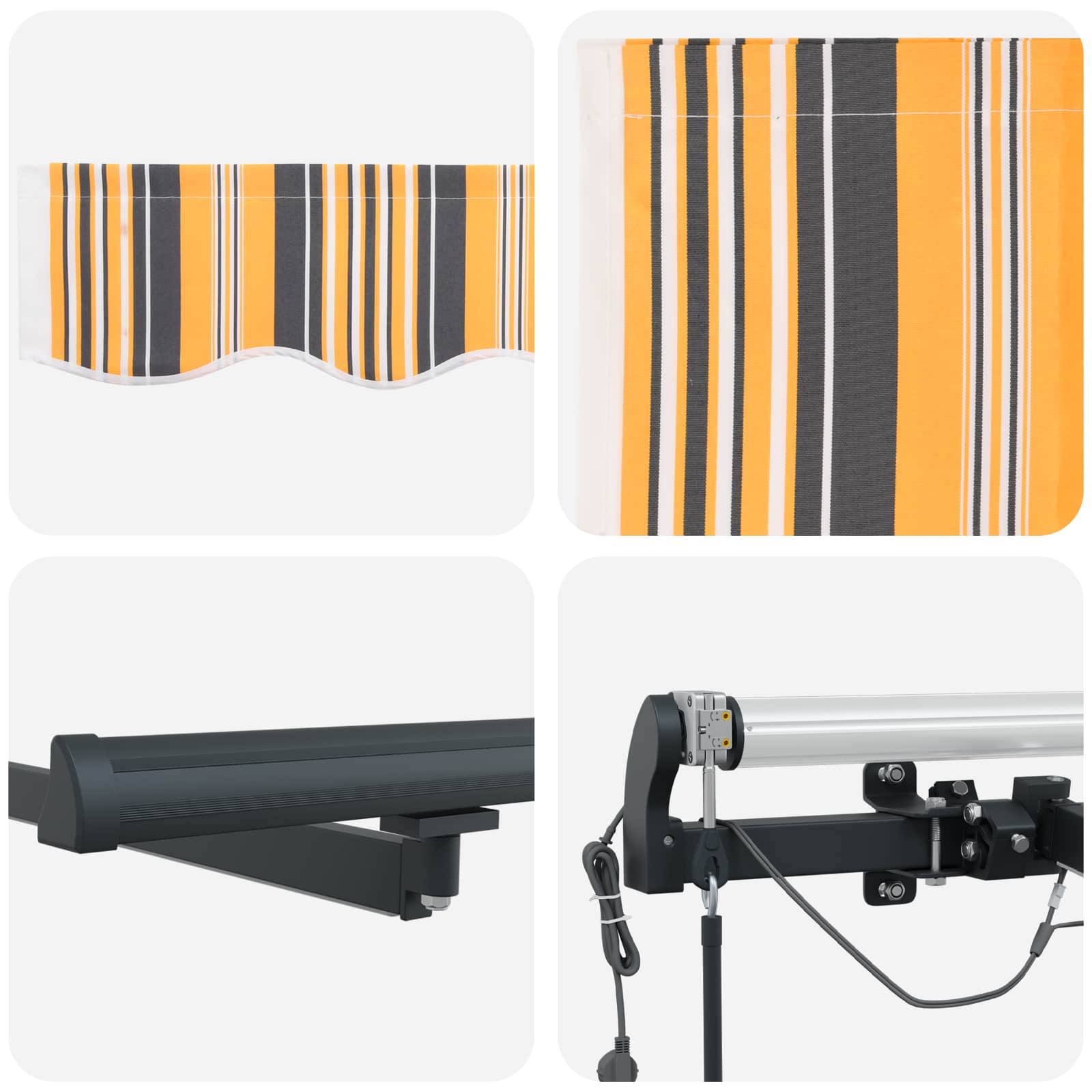 Tenda retrattile Multicolore 450 × 350 cm Poliestere