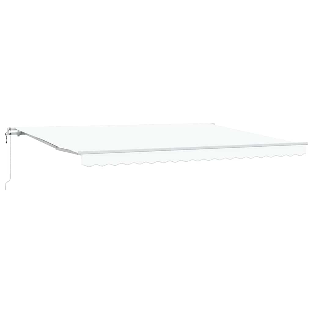 Tenda retrattile Bianco 450 × 350 cm Tessuto e Alluminio