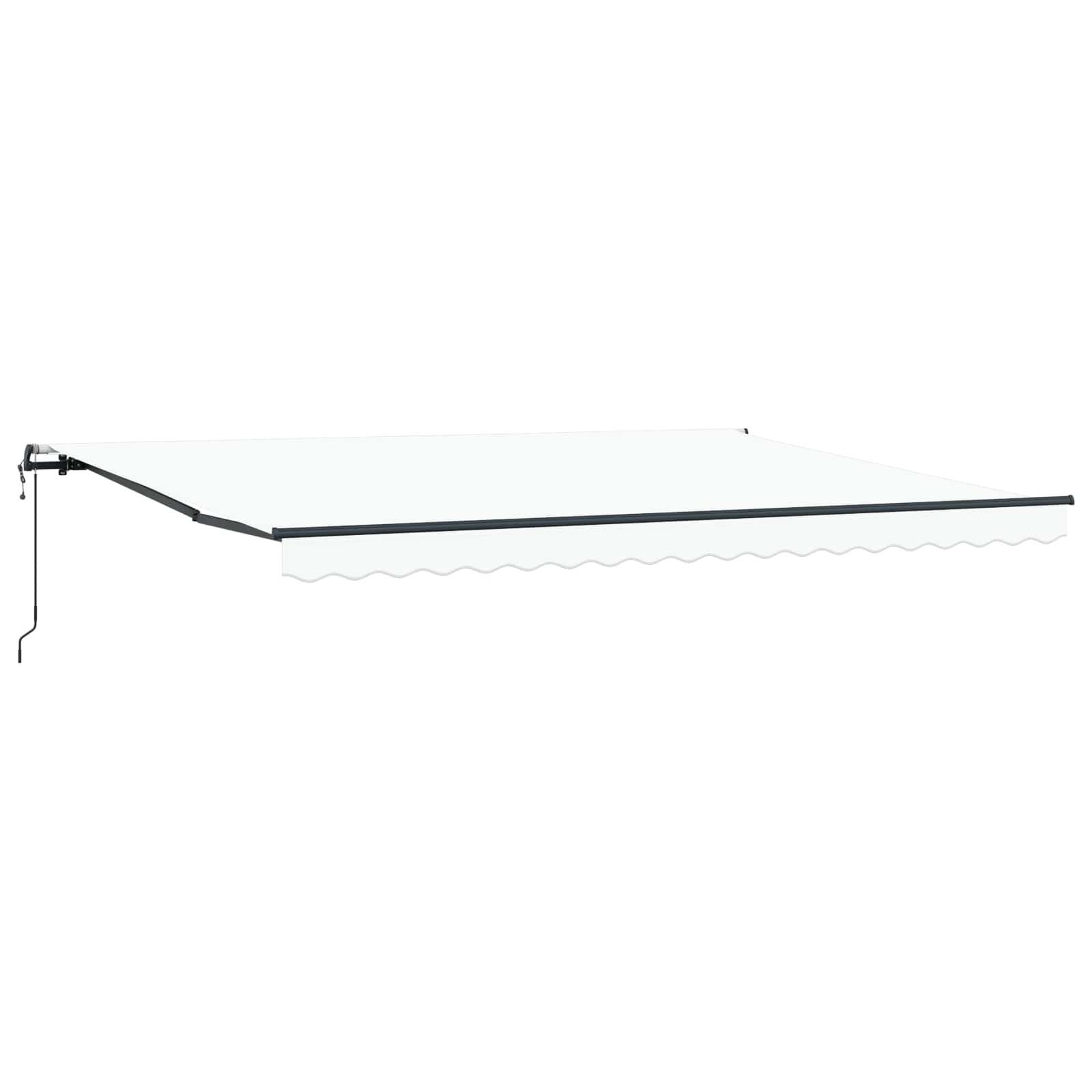 Tenda retrattile Bianco 450 × 350 cm Tessuto e Alluminio