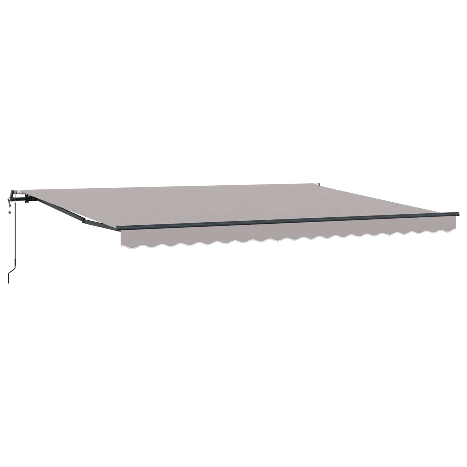 Tenda retrattile Grigio Chiaro 450 × 350 cm Tessuto e Alluminio