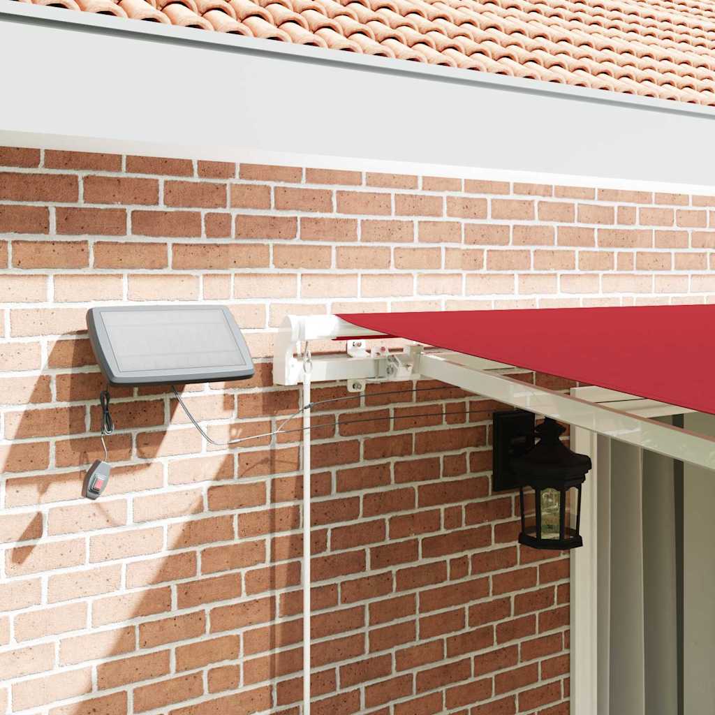 Tenda retrattile Rosso 450 × 350 cm Tessuto e Alluminio