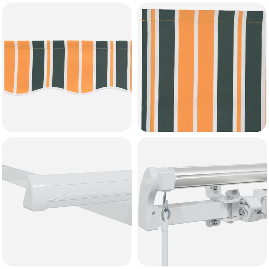 Tenda retrattile Verde e Giallo 450 x 350 x 165 cm