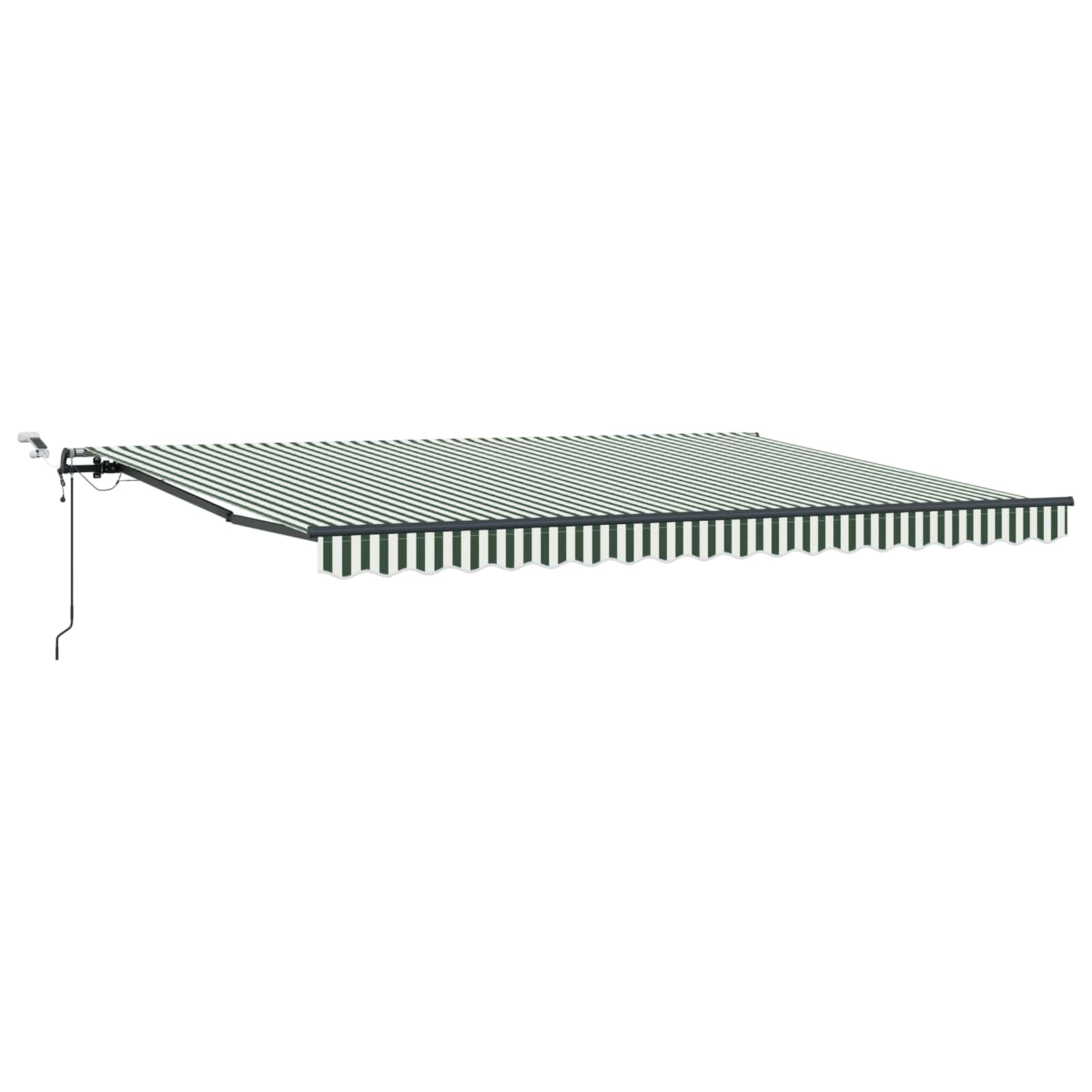 Tenda retrattile Verde e Bianco 450 × 350 cm Poliestere