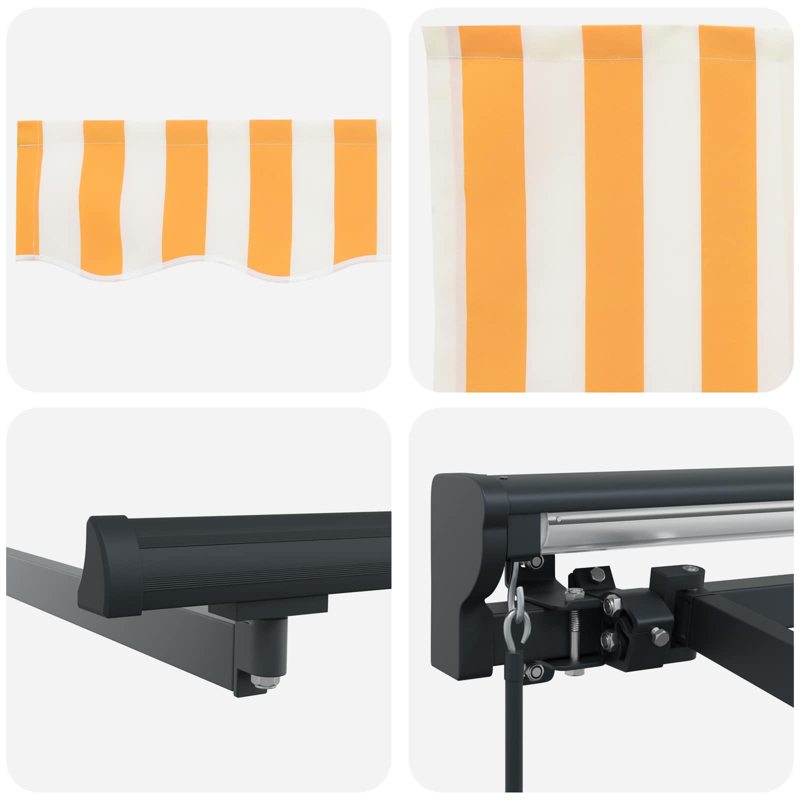 Struttura della tenda Giallo e Bianco 500 × 300 cm