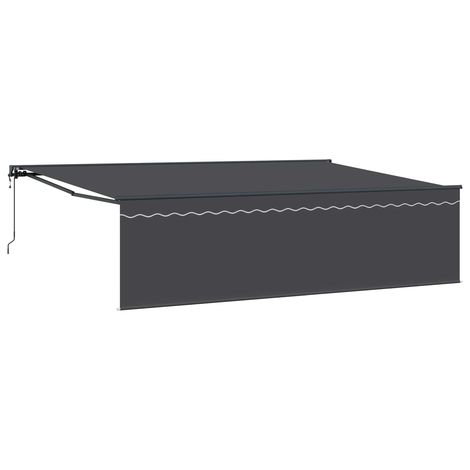 Tenda retrattile Antracite 500 × 300 cm Poliestere e Alluminio