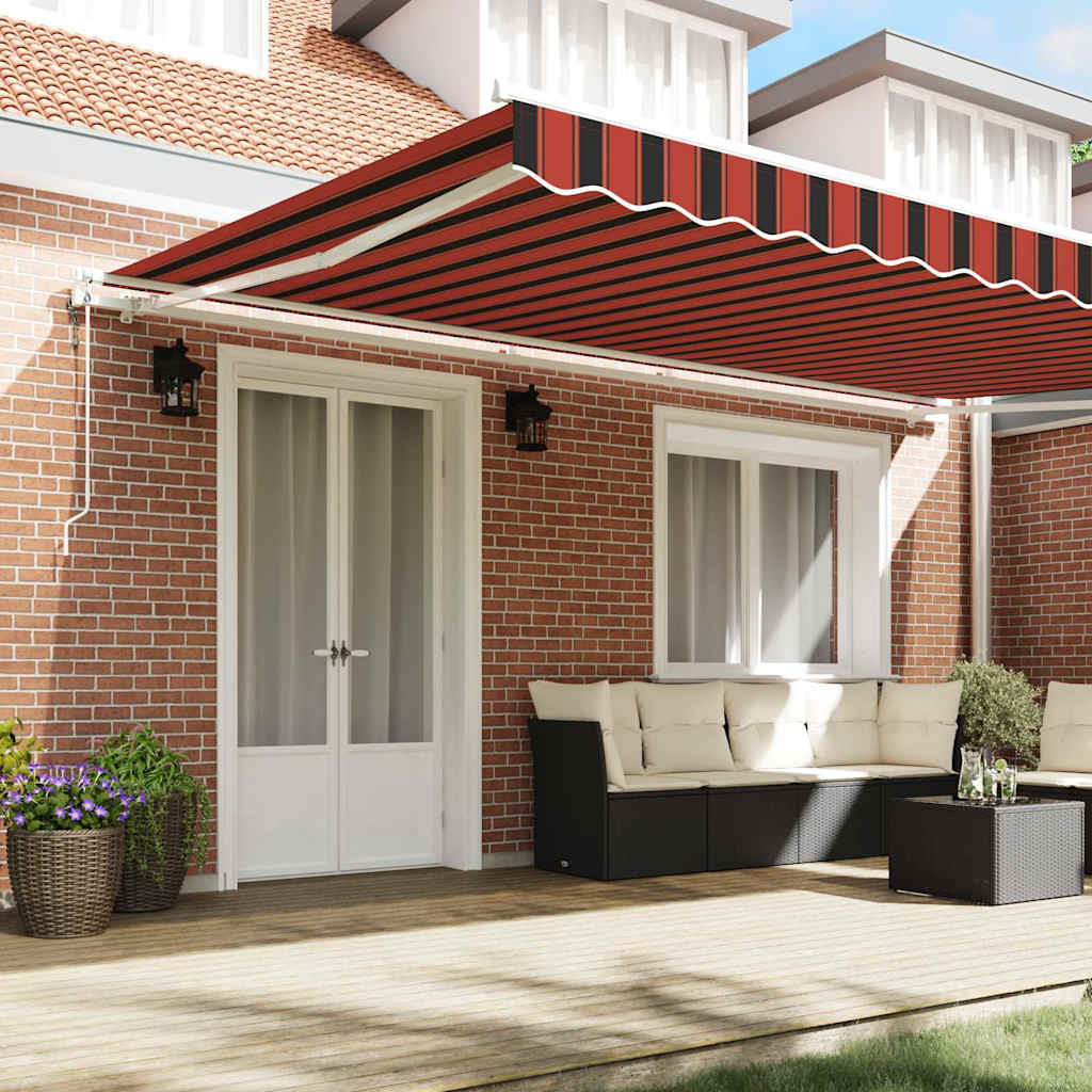 Tenda retrattile arancione e marrone 500 × 300 cm