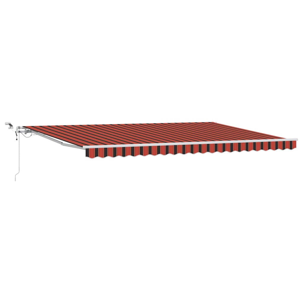 Tenda retrattile Arancione e Marrone 500 × 300 cm Poliestere