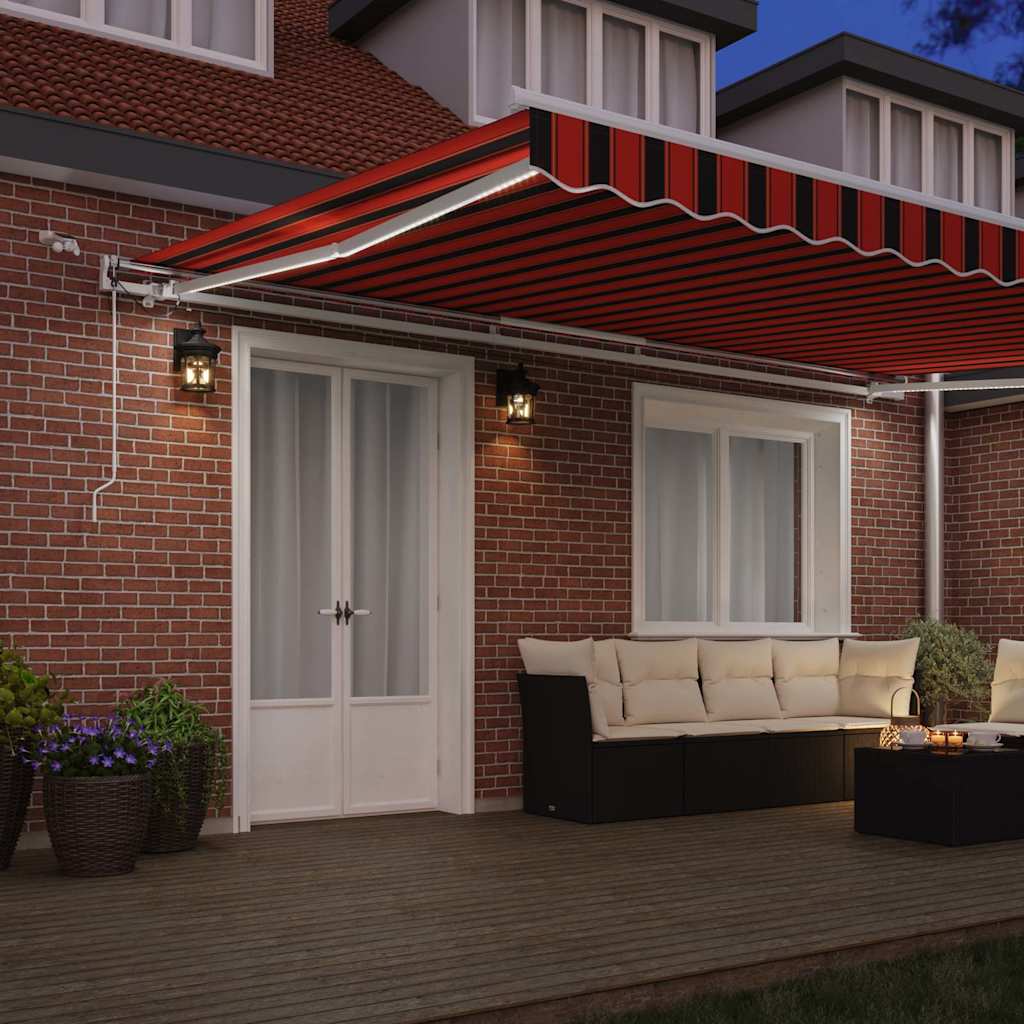 Tenda retrattile Arancione e Marrone 500 × 300 cm Poliestere