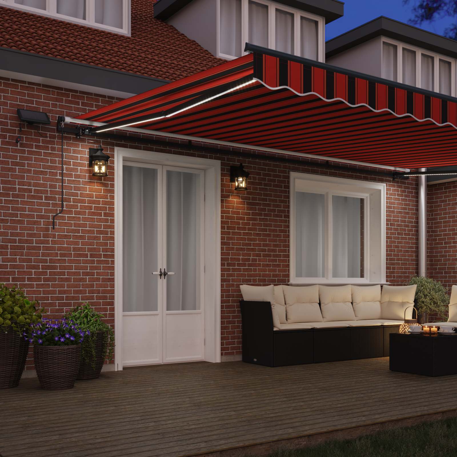 Tenda retrattile arancione e marrone 500 × 300 cm