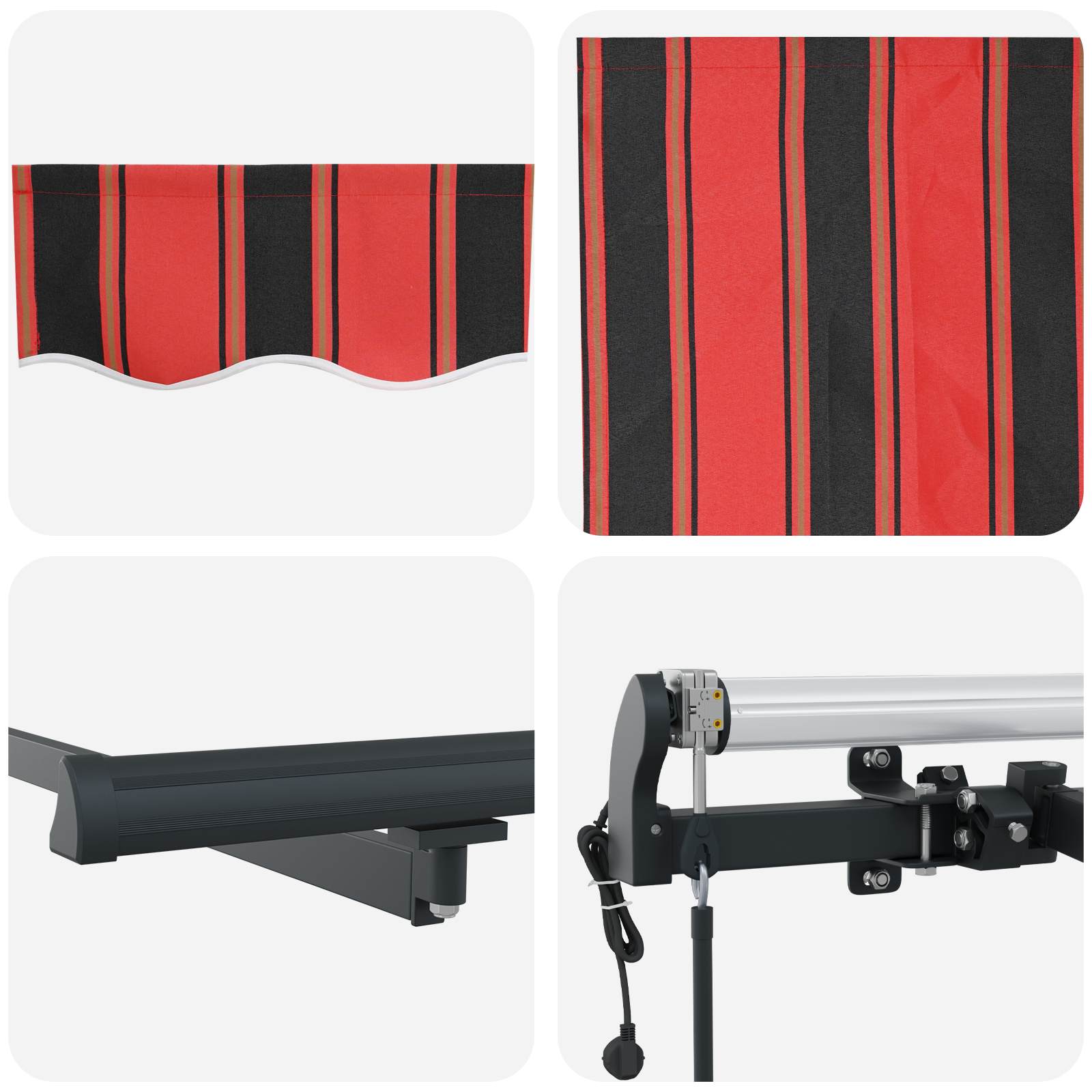 Tenda retrattile arancione e marrone 500 × 300 cm