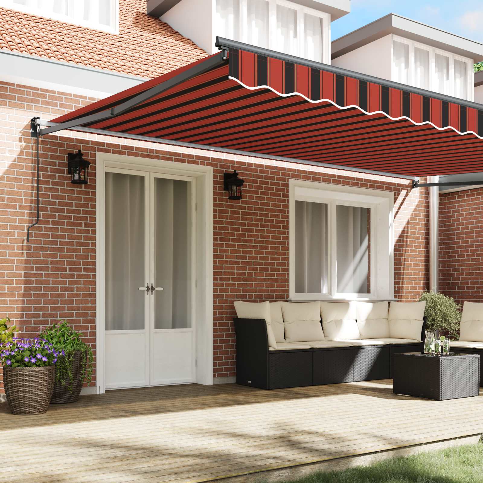 Tenda retrattile Arancione e Marrone 500 x 300 x 165 cm