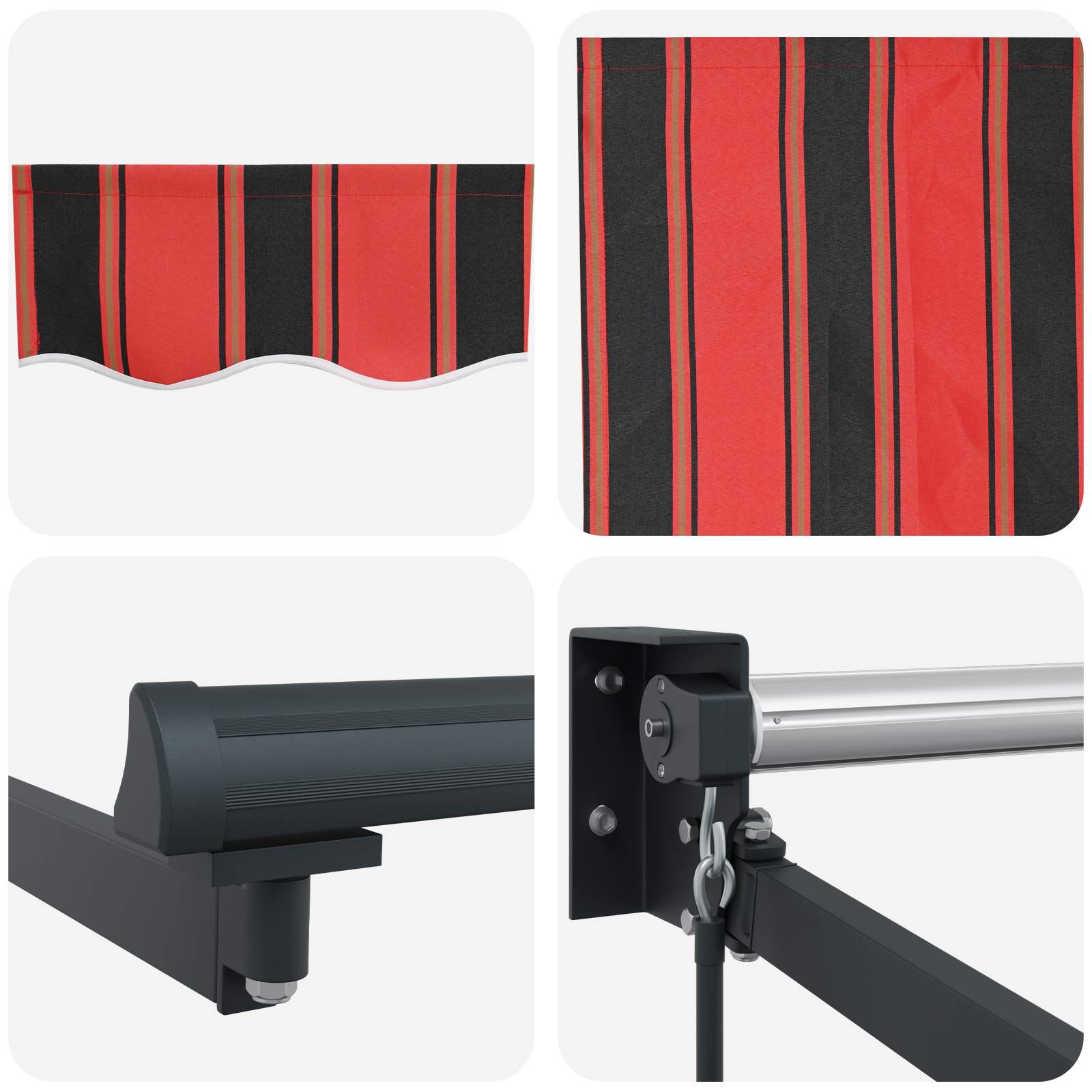 Tenda retrattile Arancione e Marrone 500 x 300 x 165 cm