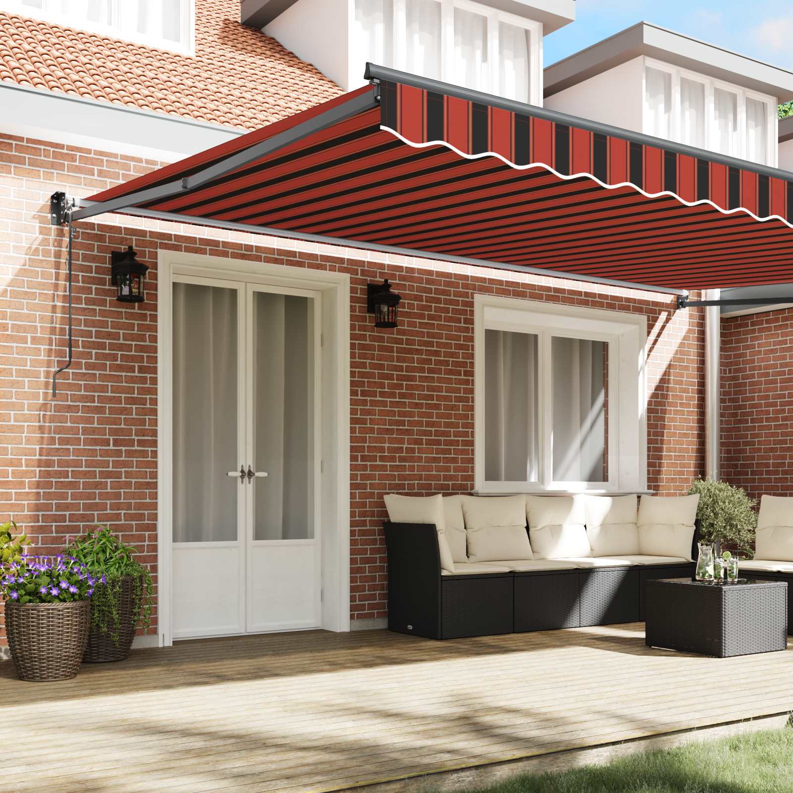 Tenda retrattile Arancione e Marrone 500 x 300 x 165 cm