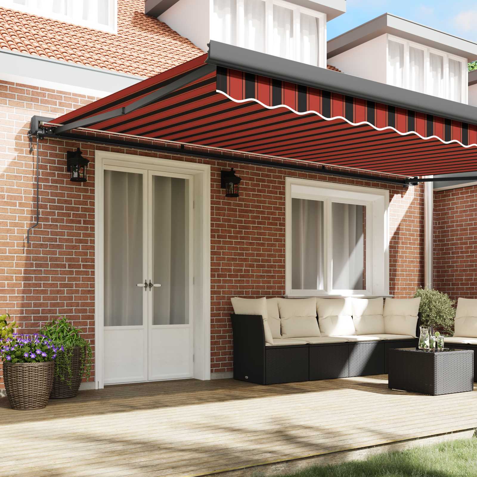 Tenda retrattile Arancione e Marrone 500 x 300 x 165 cm