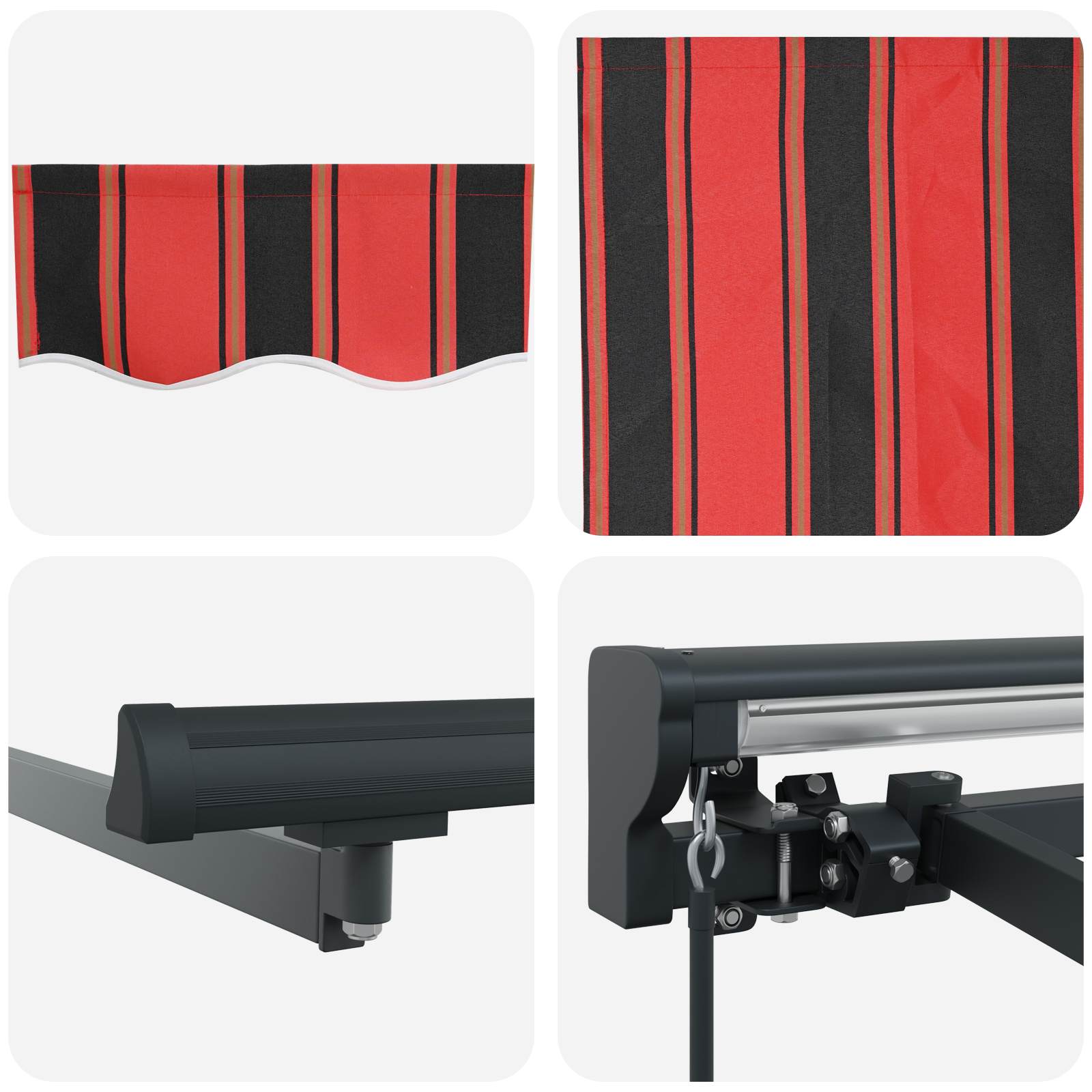 Struttura della tenda Arancione e Nero 500 × 300 cm