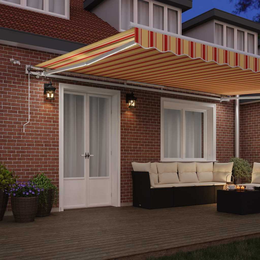 Tenda retrattile Giallo e Arancione 500 × 300 cm Poliestere