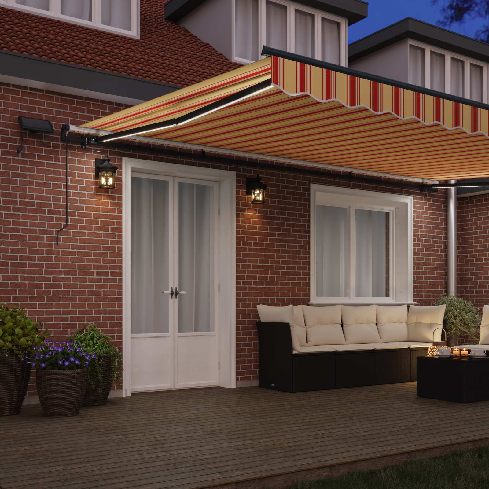 Tenda retrattile Giallo e Arancione 500 × 300 cm