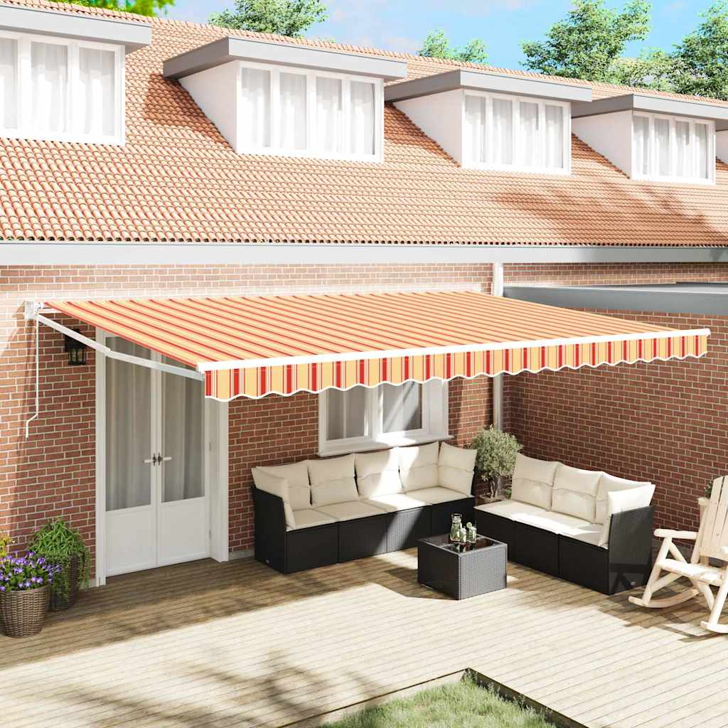 Tenda retrattile Giallo e Arancione 500 x 300 x 165 cm