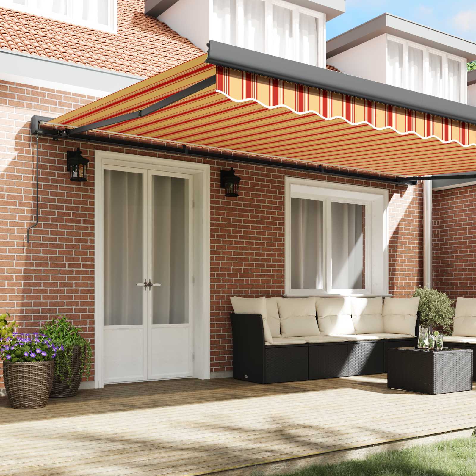 Tenda retrattile Giallo e Arancione 500 × 300 cm