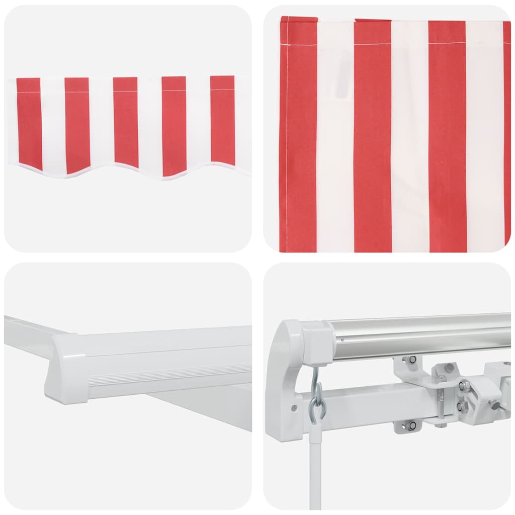 Tenda retrattile Rosso e Bianco 500 x 300 x 165 cm