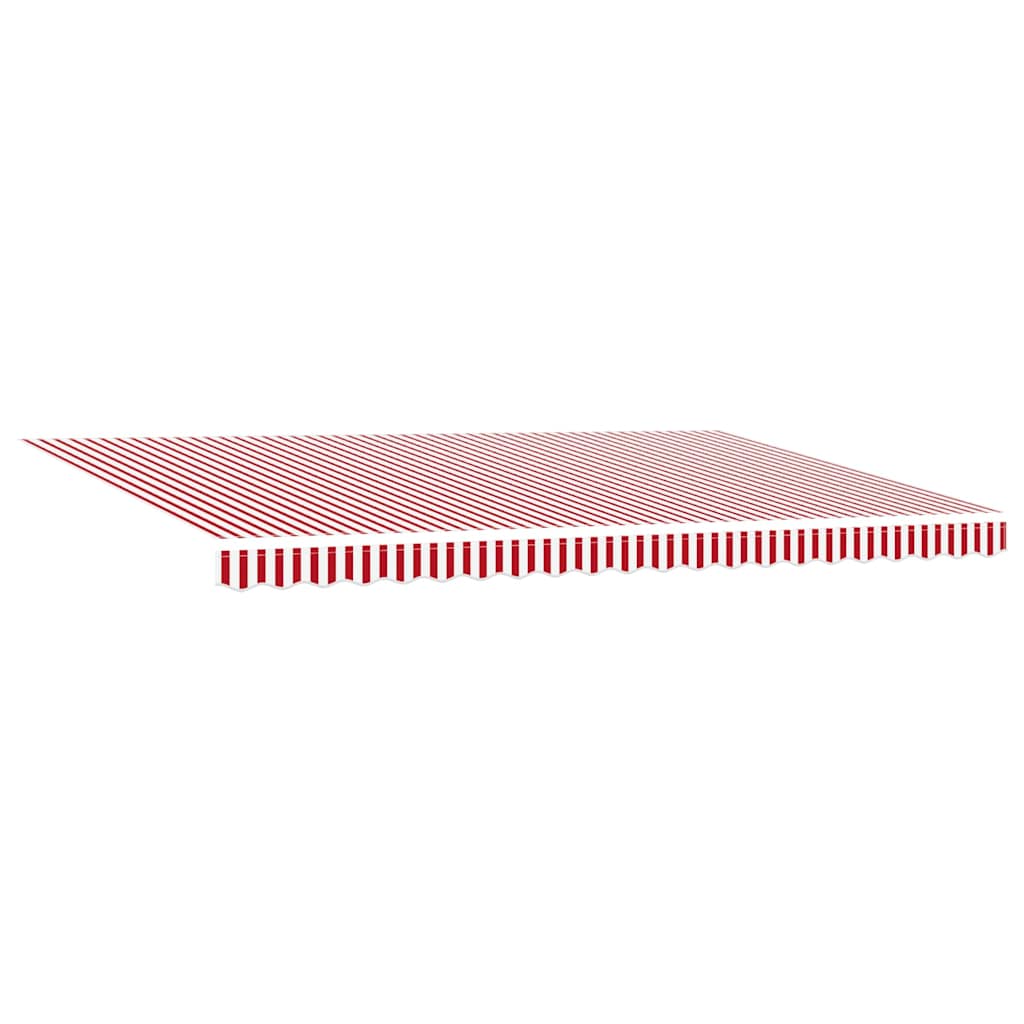 Tenda retrattile Rosso e Bianco 500 × 300 cm Poliestere