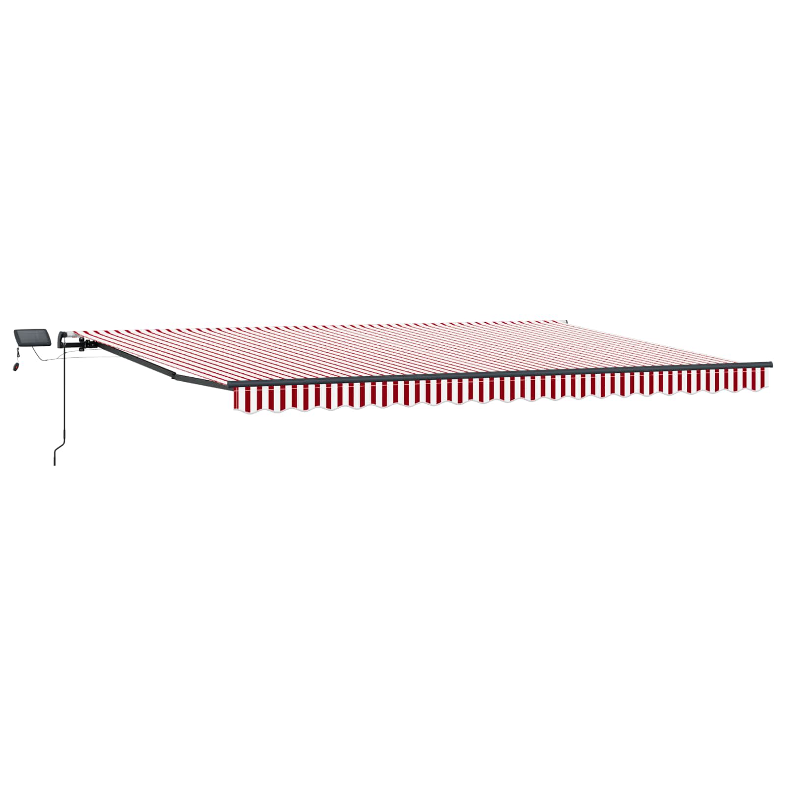 Tenda retrattile Rosso e Bianco 500 × 300 cm