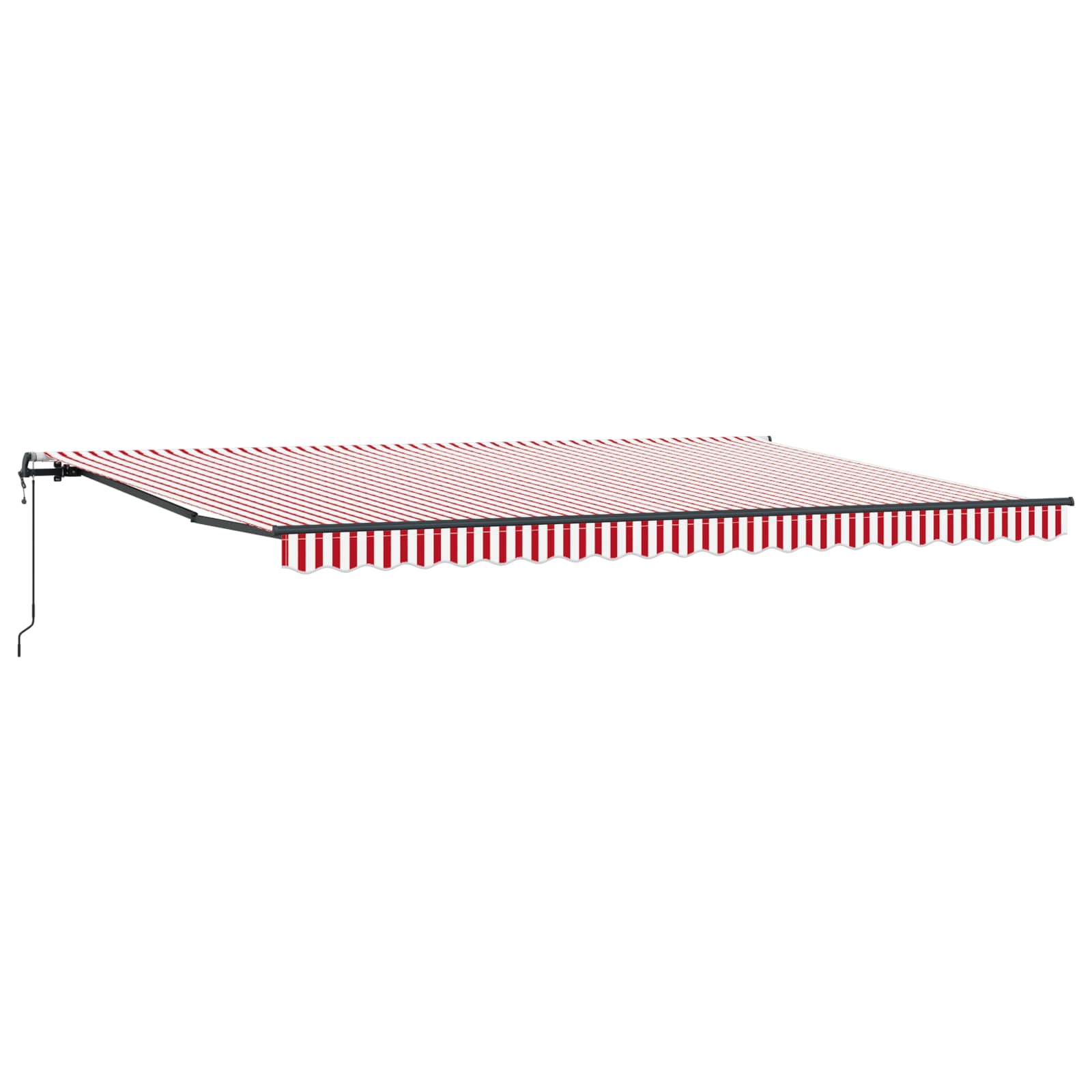 Tenda retrattile Rosso e Bianco 500 × 300 cm