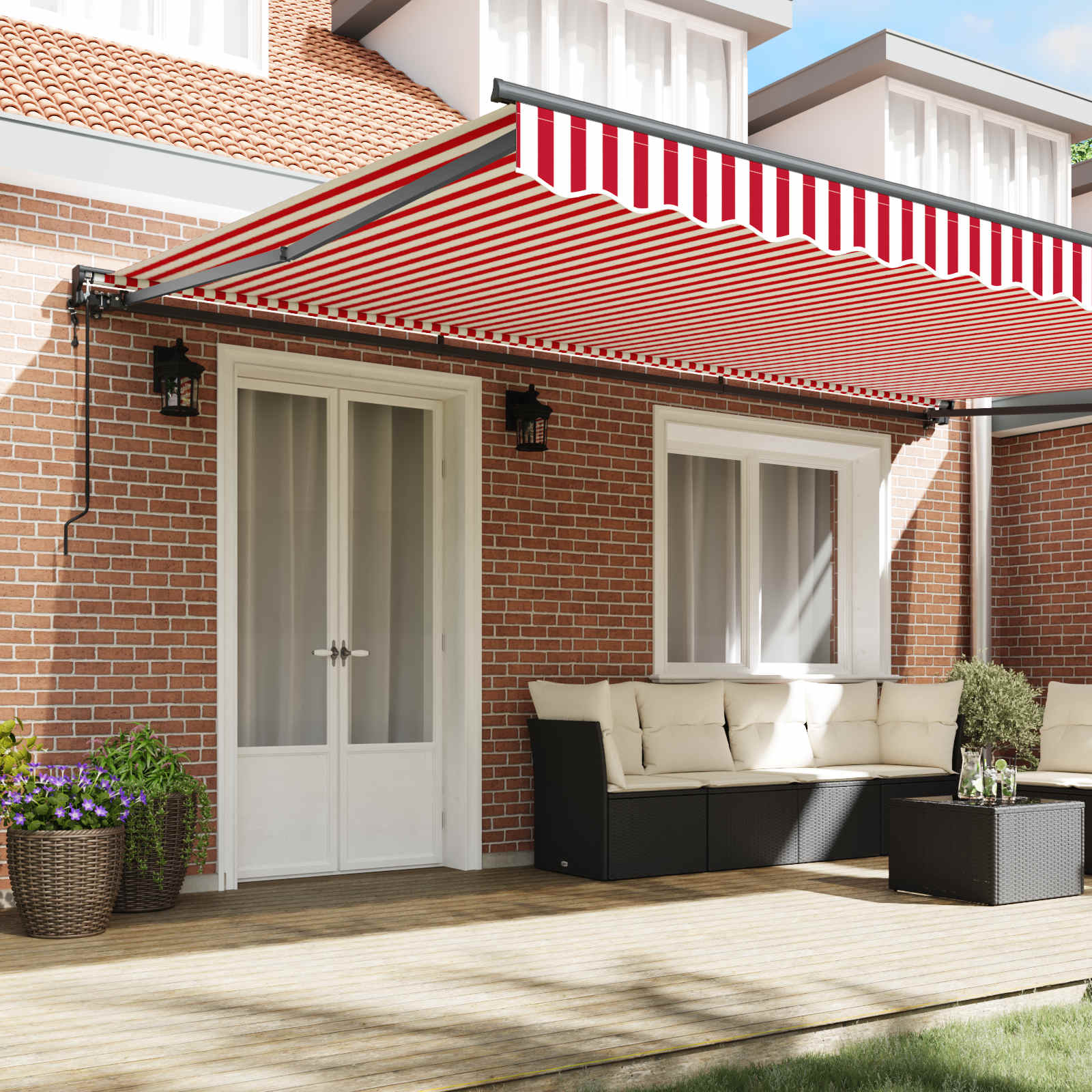Struttura della tenda Rosso e Bianco 500 × 300 cm